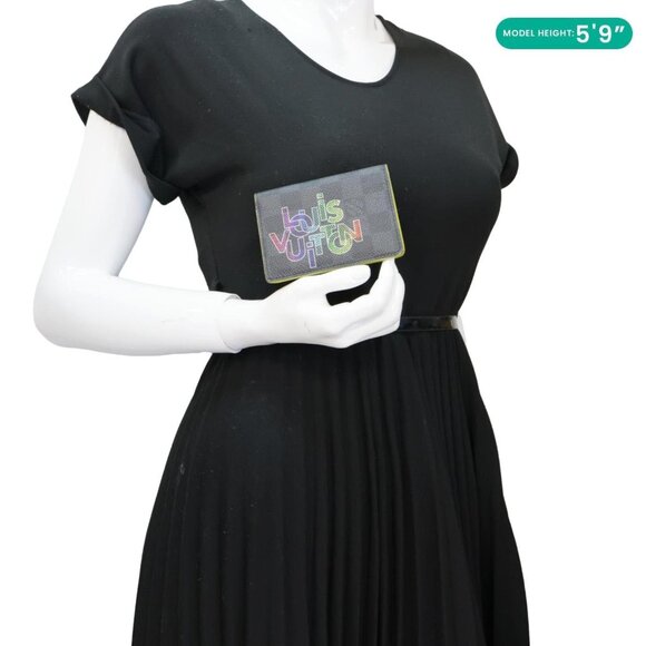 Louis Vuitton  Virgil Abloh Rainbow Logo Damier Graphite Pocket Organizer Wallet - Picture 2 of 10